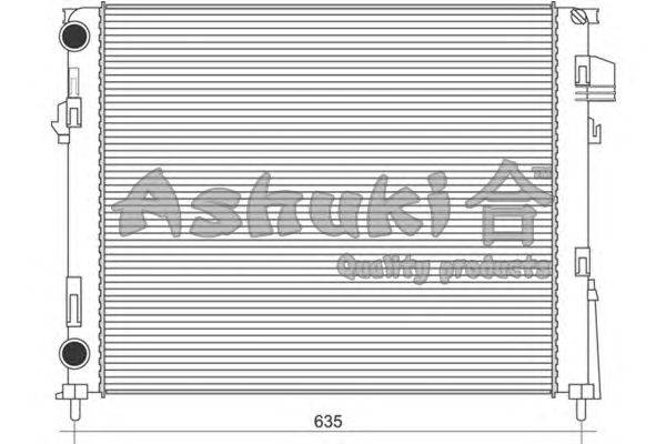 Радиатор, охлаждение двигателя ASHUKI N653-07
