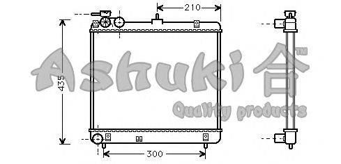 Радиатор, охлаждение двигателя ASHUKI Y550-15