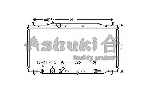 Радиатор, охлаждение двигателя ASHUKI H55756