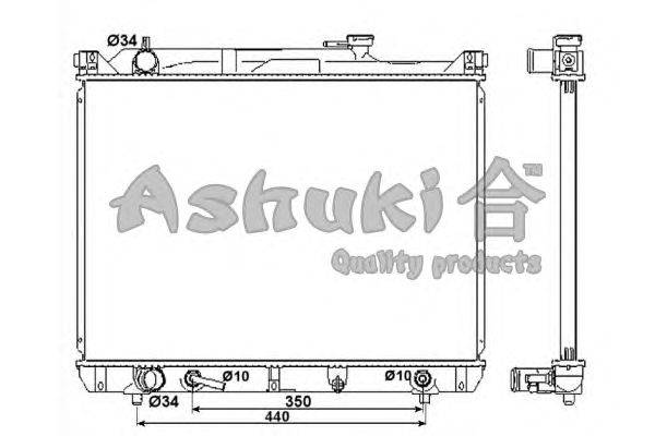 Радиатор, охлаждение двигателя ASHUKI K454-23