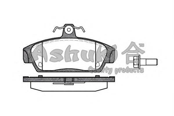 Комплект тормозных колодок, дисковый тормоз ASHUKI QR60-02
