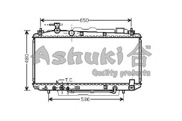 Радиатор, охлаждение двигателя ASHUKI T551-08