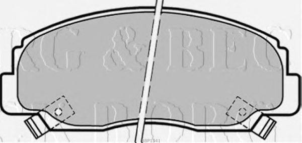 Комплект тормозных колодок, дисковый тормоз BORG & BECK BBP1341