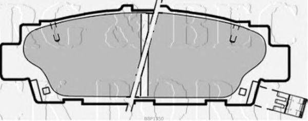 Комплект тормозных колодок, дисковый тормоз BORG & BECK BBP1350