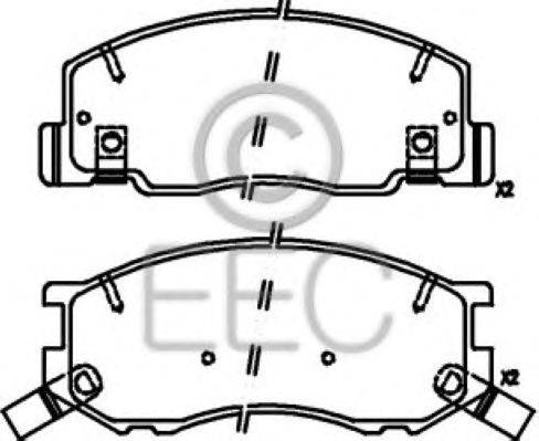 Комплект тормозных колодок, дисковый тормоз EEC BRP0858