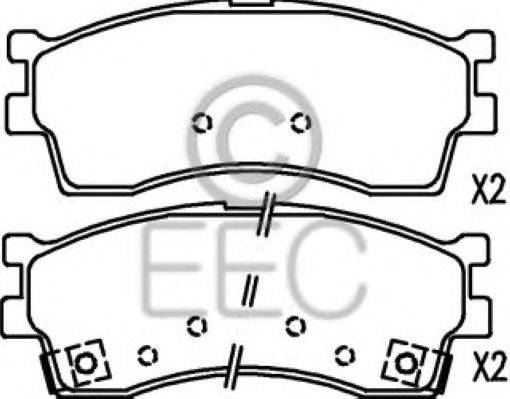 Комплект тормозных колодок, дисковый тормоз EEC BRP1160