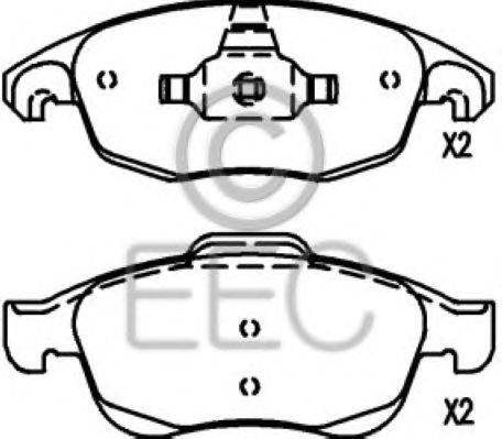 Комплект тормозных колодок, дисковый тормоз EEC BRP1525