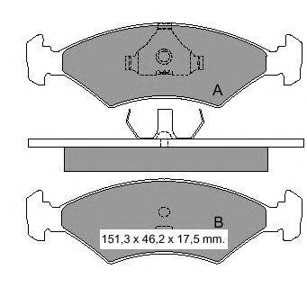 Комплект тормозных колодок, дисковый тормоз VEMA 20753