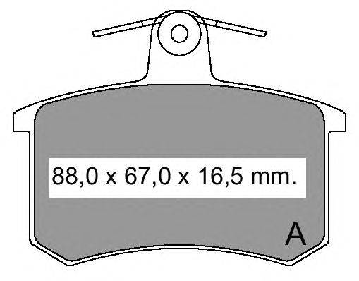 Комплект тормозных колодок, дисковый тормоз VEMA 833092