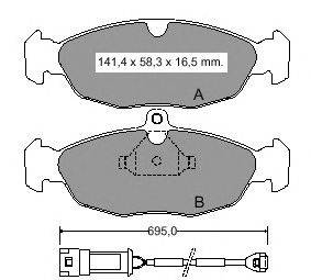 Комплект тормозных колодок, дисковый тормоз VEMA 21353