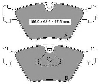 Комплект тормозных колодок, дисковый тормоз VEMA 21212