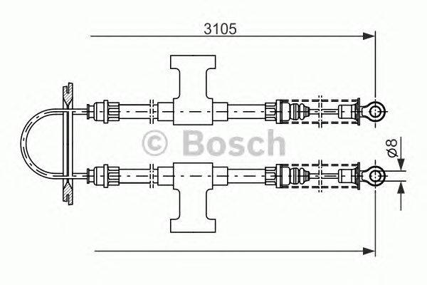 Трос, стояночная тормозная система BOSCH 1 987 477 388