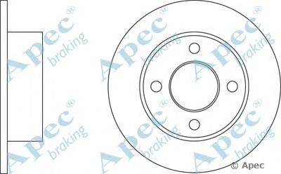 Тормозной диск APEC braking DSK176