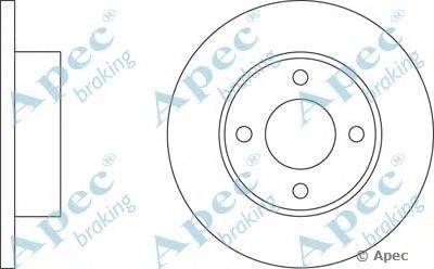 Тормозной диск APEC braking DSK528