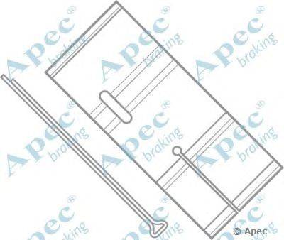 Комплектующие, тормозные колодки APEC braking KIT249