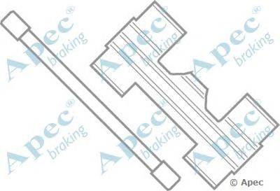 Комплектующие, тормозные колодки APEC braking KIT515