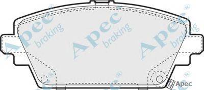 Комплект тормозных колодок, дисковый тормоз APEC braking PAD1043