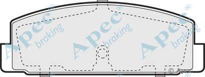 Комплект тормозных колодок, дисковый тормоз APEC braking PAD1090