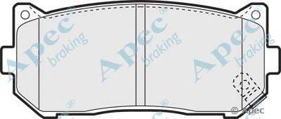 Комплект тормозных колодок, дисковый тормоз APEC braking PAD1101