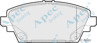 Комплект тормозных колодок, дисковый тормоз APEC braking PAD1170