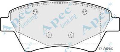Комплект тормозных колодок, дисковый тормоз APEC braking PAD1410