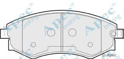 Комплект тормозных колодок, дисковый тормоз APEC braking PAD1504