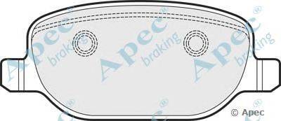 Комплект тормозных колодок, дисковый тормоз APEC braking PAD1537
