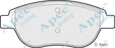 Комплект тормозных колодок, дисковый тормоз APEC braking PAD1548