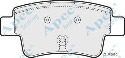 Комплект тормозных колодок, дисковый тормоз APEC braking PAD1559