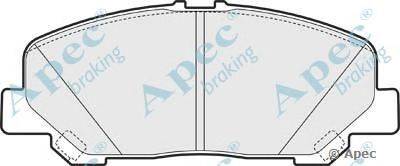Комплект тормозных колодок, дисковый тормоз APEC braking PAD1580