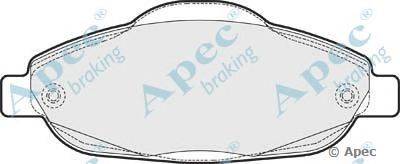 Комплект тормозных колодок, дисковый тормоз APEC braking PAD1609