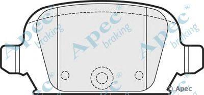 Комплект тормозных колодок, дисковый тормоз APEC braking PAD1705