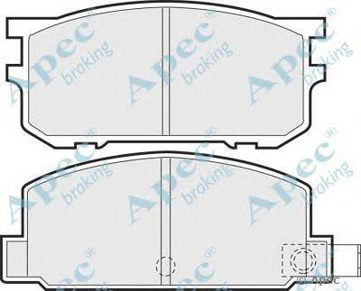 Комплект тормозных колодок, дисковый тормоз APEC braking PAD349