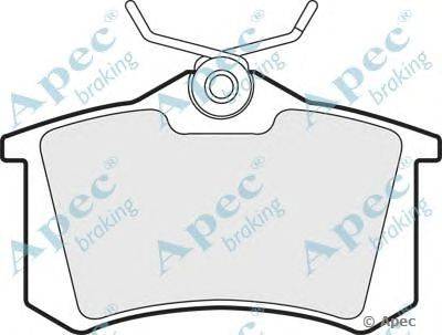 Комплект тормозных колодок, дисковый тормоз APEC braking PAD533