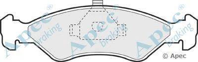 Комплект тормозных колодок, дисковый тормоз APEC braking PAD631