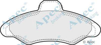 Комплект тормозных колодок, дисковый тормоз APEC braking PAD685