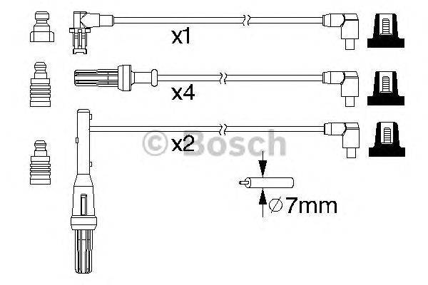 Комплект проводов зажигания BOSCH 0 986 357 170