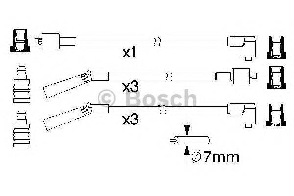 Комплект проводов зажигания BOSCH 0986357178