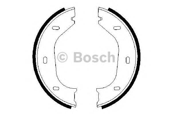 Комплект тормозных колодок, стояночная тормозная система BOSCH 0986487202