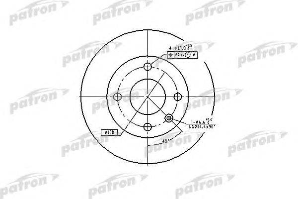 Тормозной диск PATRON PBD2598