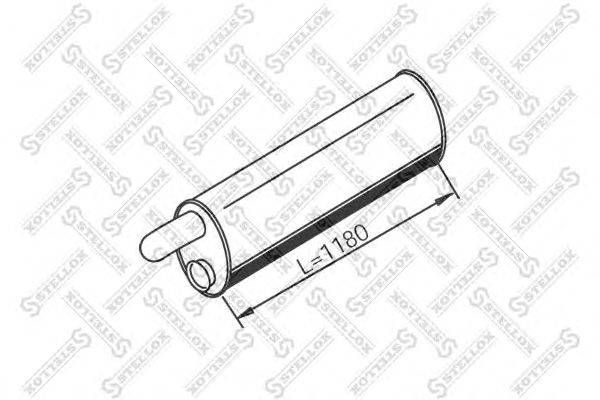 Средний / конечный глушитель ОГ STELLOX 82-03082-SX