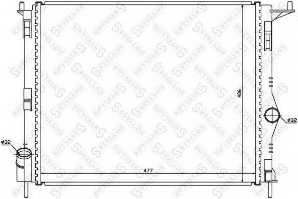 Радиатор, охлаждение двигателя STELLOX 10-25473-SX