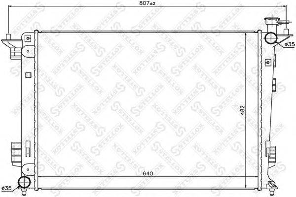 Радиатор, охлаждение двигателя STELLOX 10-26616-SX