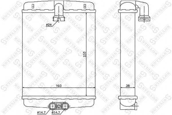 Теплообменник, отопление салона STELLOX 10-35120-SX