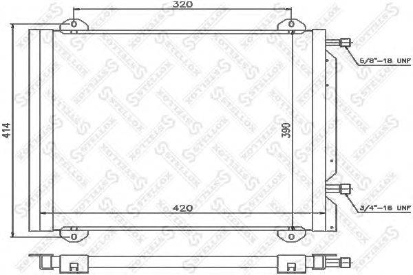 Конденсатор, кондиционер STELLOX 10-45402-SX