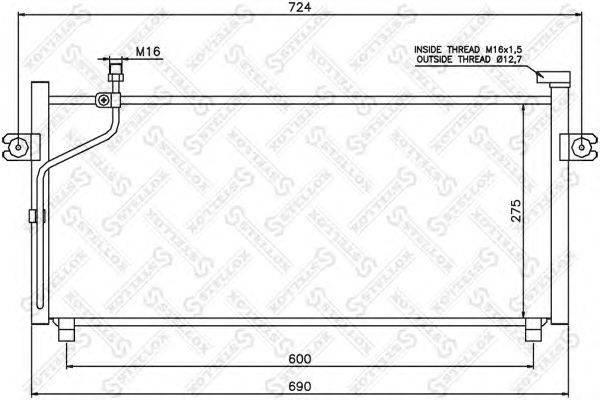 Конденсатор, кондиционер STELLOX 10-45475-SX
