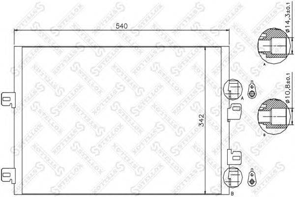 Конденсатор, кондиционер STELLOX 1045509SX