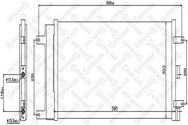 Конденсатор, кондиционер STELLOX 10-45619-SX