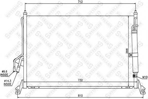 Конденсатор, кондиционер STELLOX 10-45661-SX