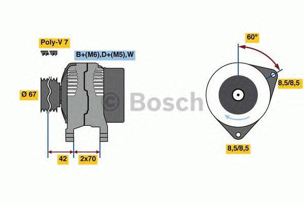 Генератор BOSCH 0986080830